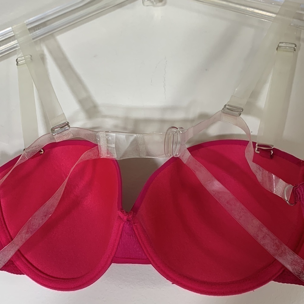 NWT. Jennifer Intimatea 34C Sheer Plastic Strap Bra. - Picture 6 of 8